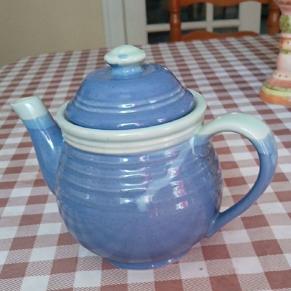 Ceramic Blue Teapot Nantucket - Picture 5 of 5